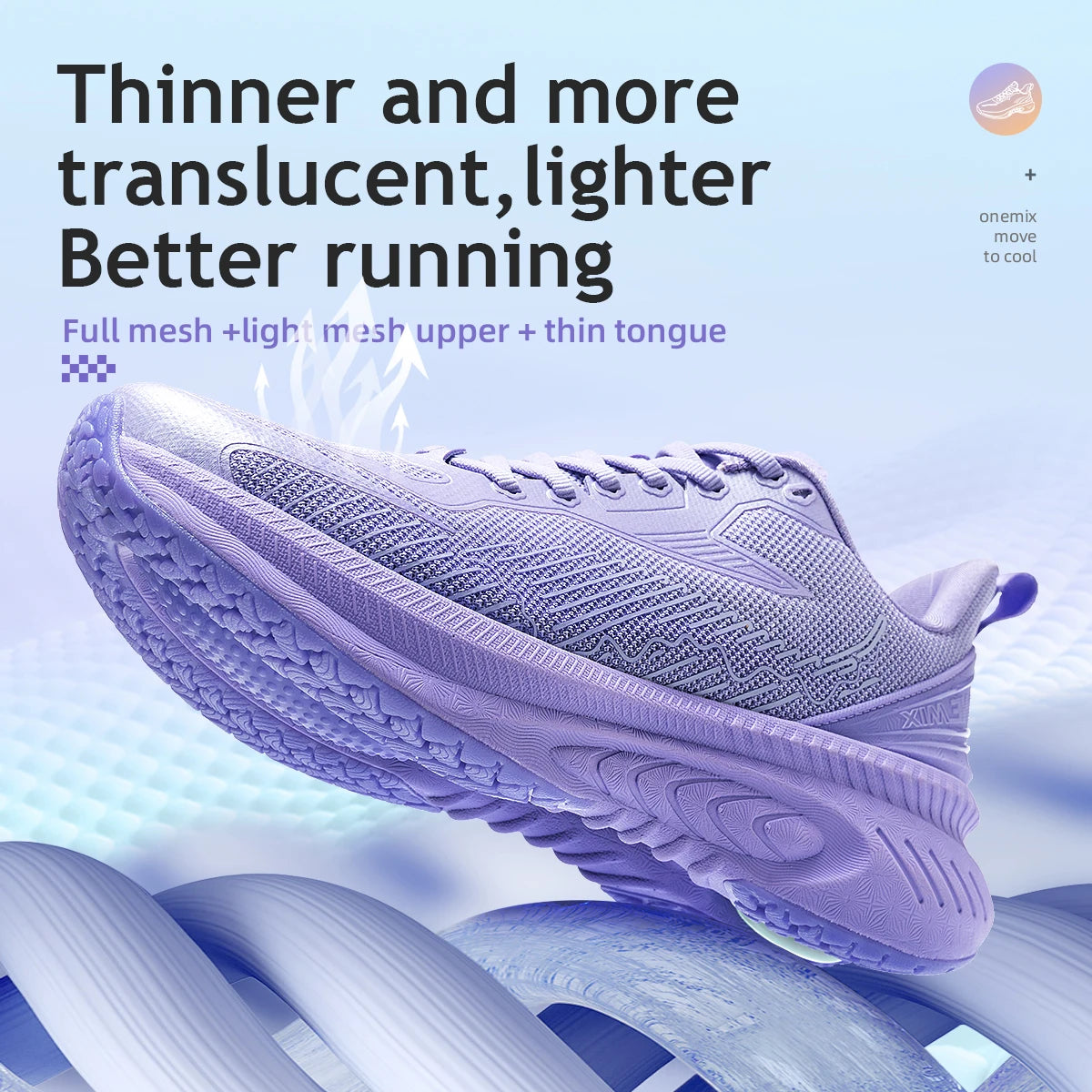 Onemix New Original - Scarpe sportive da running da uomo, ammortizzanti, morbide, leggere, in mesh traspirante, antiscivolo, sneakers con cushioning