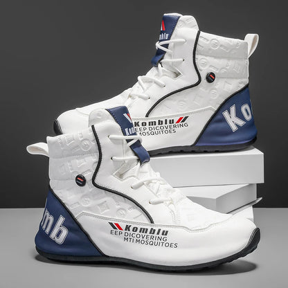 Baskets montantes décontractées avec motif gaufré tendance, souples et amortissantes, polyvalentes pour les trajets quotidiens, chaussures de sport unisexe rehaussantes et tendance 9