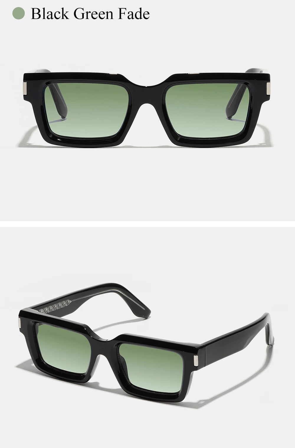Ruiao 2026 retro black designer sunglasses vintage for women luxury square rectangular man UV400 Propionate insert pin eyewear