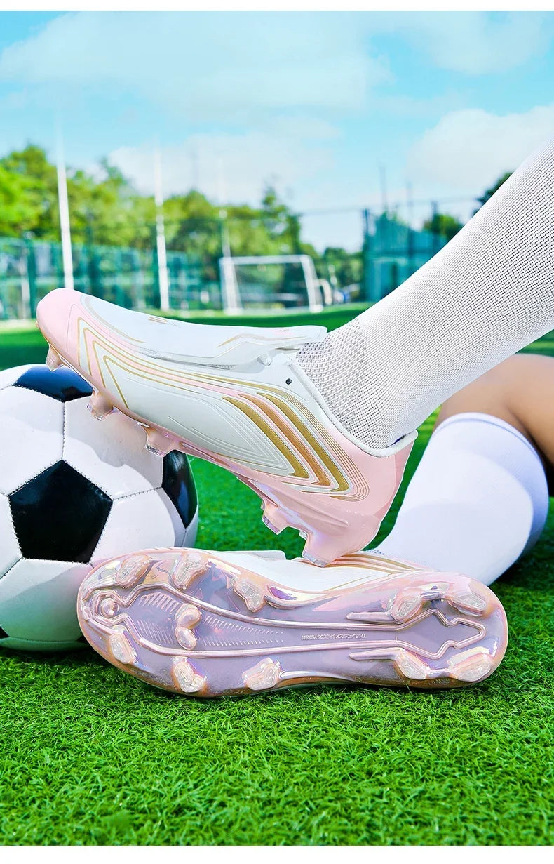 Nouvelles chaussures de football pour hommes, baskets de futsal, crampons, chaussures de football, pour terrain en herbe, montantes, pour l'extérieur, antidérapantes, pour l'intérieur, haute qualité, meilleures ventes