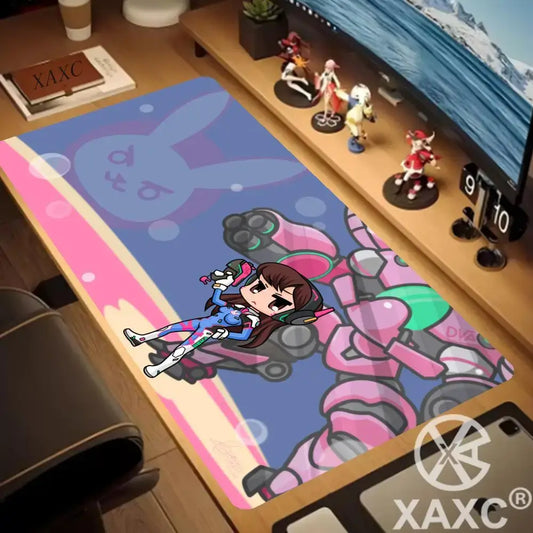 Suuri Overwatch-pelihiirimatto Kawaii XXL PC-tietokoneen pöytämatto pelaajille toimistoon, näppäimistöalusta, GamingAccessories MousepadXAXC