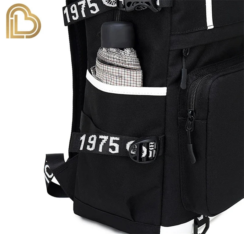 Ultima Knight F-Fortnited Battle Royale Backpack with USB Charging Anime Figures Study Stationery Compartment for Students