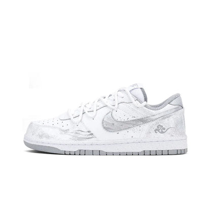 Custom Sneakers Nike Big "Wa An Ta Yun"  High-Street Retro  Chinese Ink Wash Style  Low-Top Unisex Skate Shoes