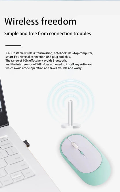 Bezdrátová myš Lenovo USB dobíjecí ergonomická s nastavitelným DPI, tichá kancelářská optická myš 2.4G Bluetooth pro hraní i kancelář