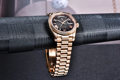 2026 New PAGANI DESIGN Enamel Dial DD36 Luxury Silver Gold Automatic Watch For Men AR Sapphire Crystal Mechanical Wristwatch Men
