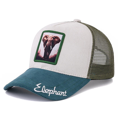 Hot Sale Unisex Trucker Hat Grizzlies Pattern Patch Design Suede Sun Hat Summer Animal Baseball Cap For Men Women ﻿
