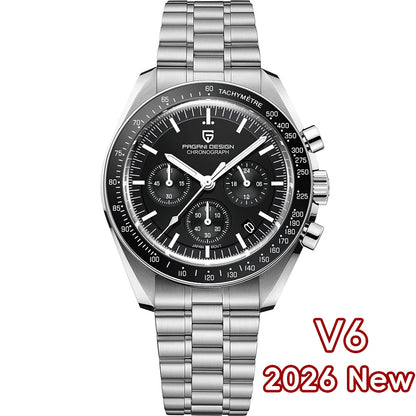 2026 New PAGANI DESIGN Mens Watches Panda Moon Watch Luxury Quartz Watch For Men Automatic Date Sport Chronograph Wristwatch Men