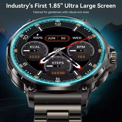 2026 New GPS Track Smart Watch Men 1.85-Inch HD AMOLED Screen 710 Mah Battery Sport Bluetooth Call Smartwatch For Android IOS