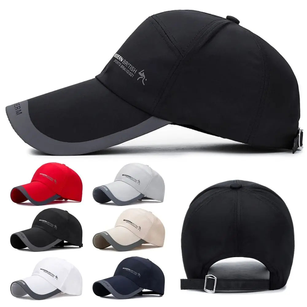 Quick Dry Sports Cap Baseball Cap Solid Color Sun Hat Outdoor Golf Fishing Hats Hat Casual Fashion For Men Women Adjustable