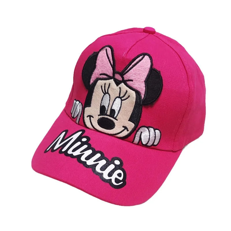 Disney Minnie Mickey Anime Peripheral Cotton Polyester Baseball Cap Figure Cartoon Peaked Cap Dress Up Kid's Birthday Gifts