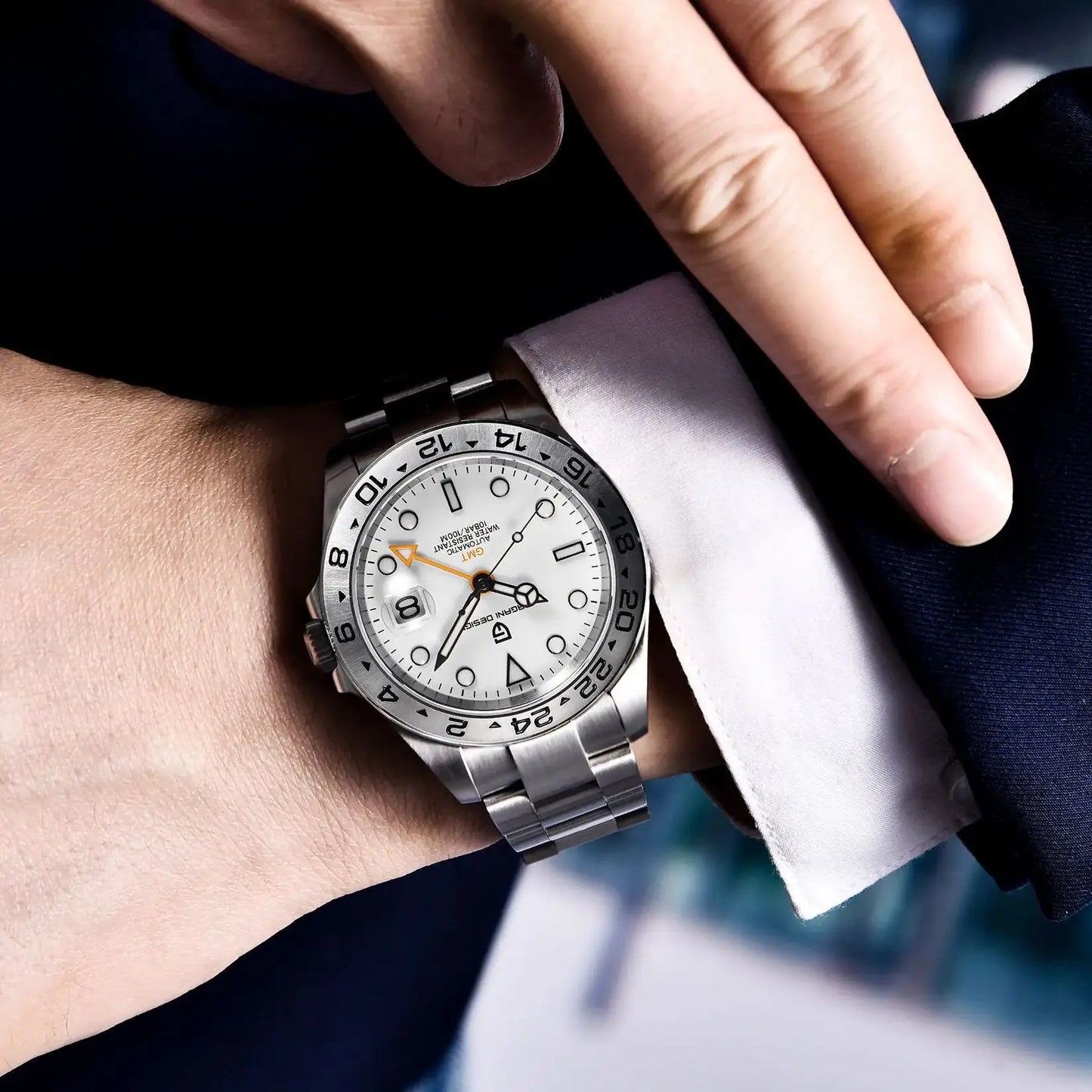 Pagani Design 2026 New Men's Automatic Mechanical Watch Gmt Sapphire Stainless Steel Waterproof 10Bar Luminous Bwg-9 Reloj Hombr