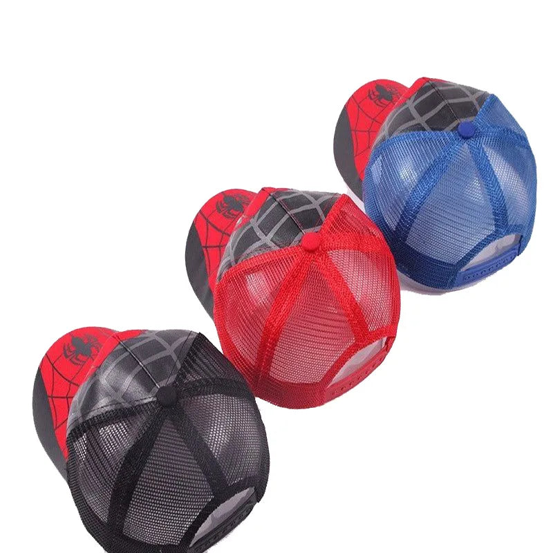 HotToys Spiderman Baseball Cap Boys Grils Hats Superhero Peripheral Cosplay Props Childrens Gift Sunhat Fashion Accessory 3-7y