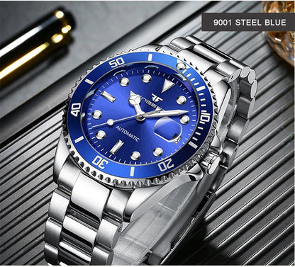 Relojes de pulsera mecánicos BINBOND para hombre, de lujo, luminiscentes, herméticos, automáticos, con tourbillon y esqueletizados