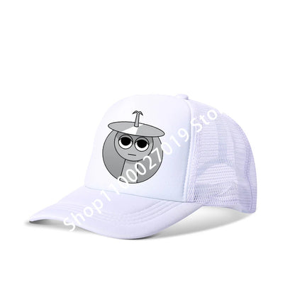 Sprunkis Boys Girls Child Cartoon Baseball Caps Kids Hip Hop Breathable Mesh Hat Cute Anime Sunbonnet Shade Caps Birthday Gifts