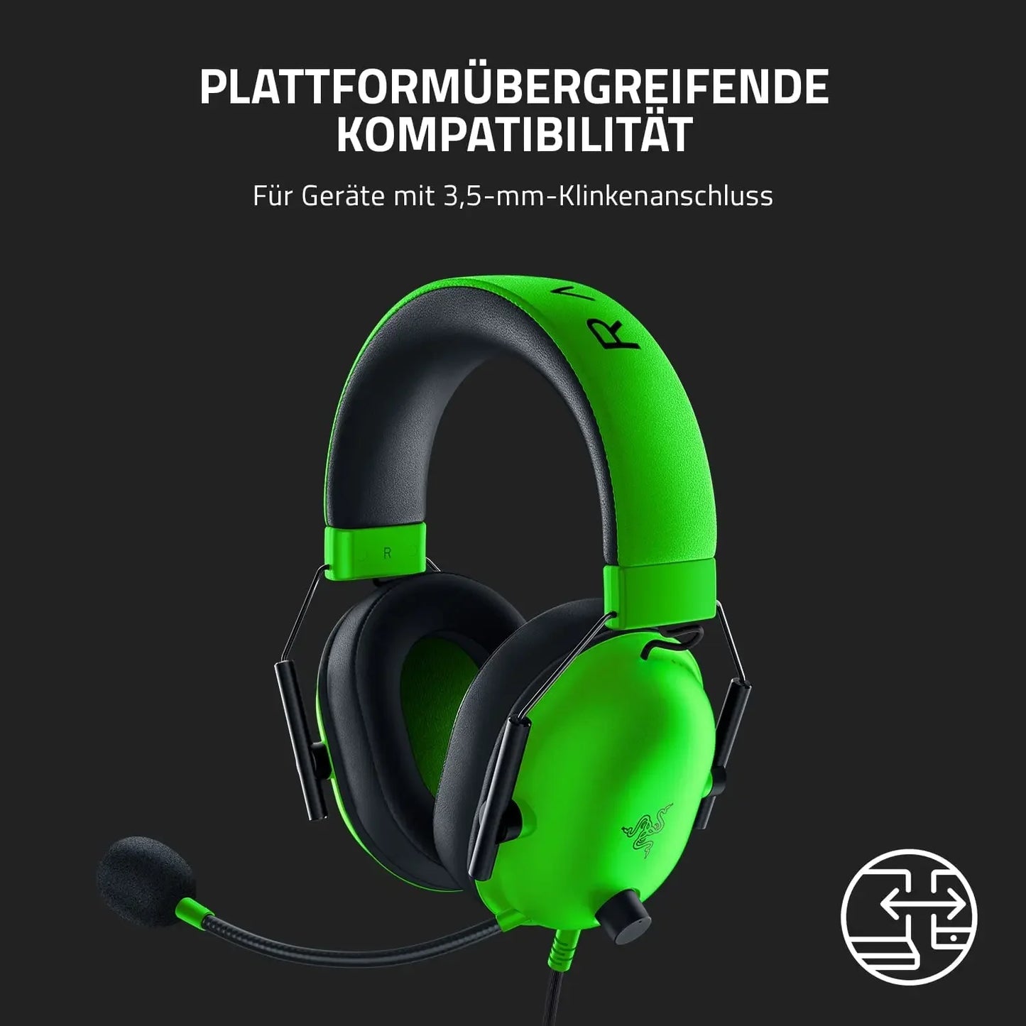 Razer BlackShark V2 X Wired Esports Headset with 7.1 Surround Sound, HyperClear Cardioid Mic & Advanced Passive Noise Cancellation Gaming Headset