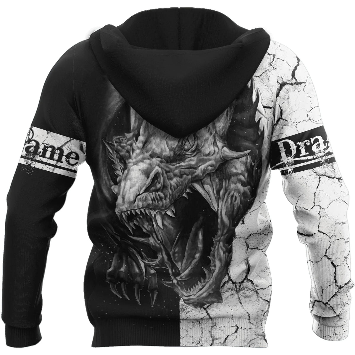 Personalized Dragon Tattoo Black White 3D All Over Printed Fashion Men's Hoodie Unisex zipper Hoodie Casual Tracksuits KJ984