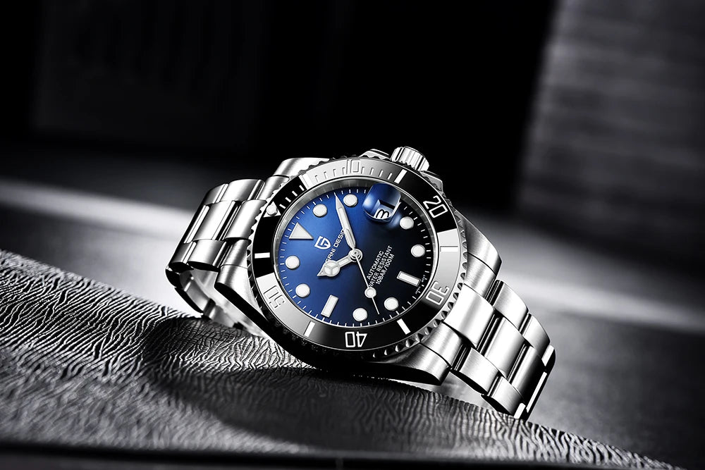 PAGANI DESIGN Men's Automatic Mechanical Watch PD1661 8215 Dive Stainless Steel Waterproof Clock Sapphire Reloj Hombre