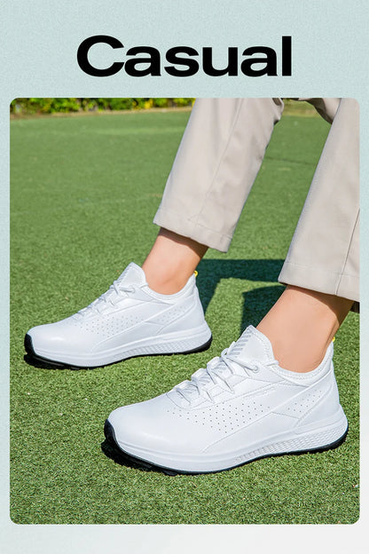 Zapatos deportivos de golf para hombre impermeables de cuero de alta calidad, zapatos deportivos para competición de golf, zapatos formales para campo de golf, zapatos de entrenamiento para hombre