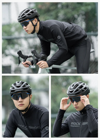 ROCKBROS Bike Glasses Polarized Men Women Bicycle Glasses 4Lens MTB Road Cycling Eyewear Glasses With Myopia Frame Sunglasses