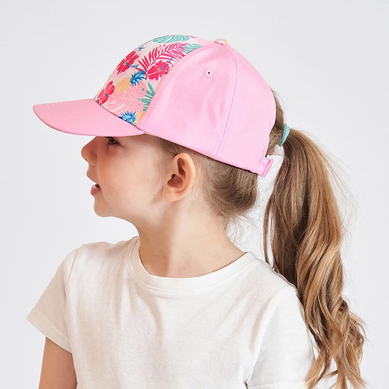 Fashion High Ponytail Kids Boy Hat Sun Hats Baseball Caps Solid Color Travel Caps Sun-proof Wide Brimmed Peaked Caps Hat