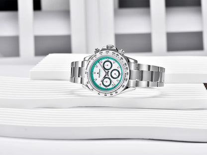 RollsTimi Herrenuhren – luxuriöse mechanische Herrenuhr mit Saphirglas, Kalender, Wochentagsanzeige, Edelstahl und Wasserschutz