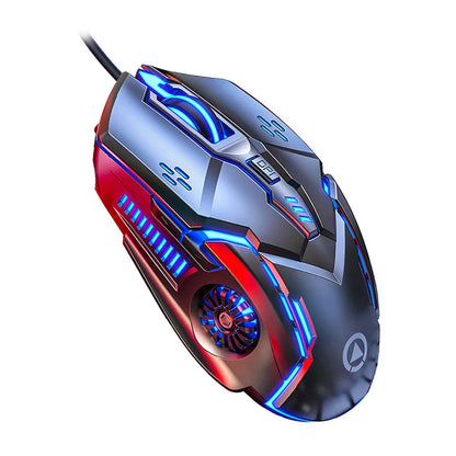 YINDIAO Ergonomic Wired Gaming Mouse RGB Mute Mause LED Backlit 3200dpi 6Button G5 USB Mechanical Mouse For PC Laptop Computer