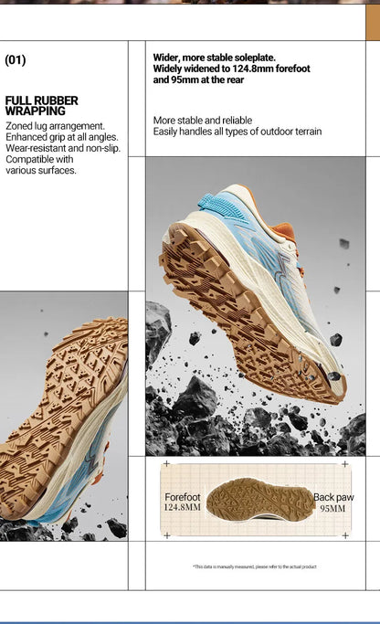 361 Degrees WUXIA 2.0 leichter, weicher, luftiger, reaktionsfreudiger, rutschfester, vielseitiger Outdoor-Wanderschuh für Herren 672542201
