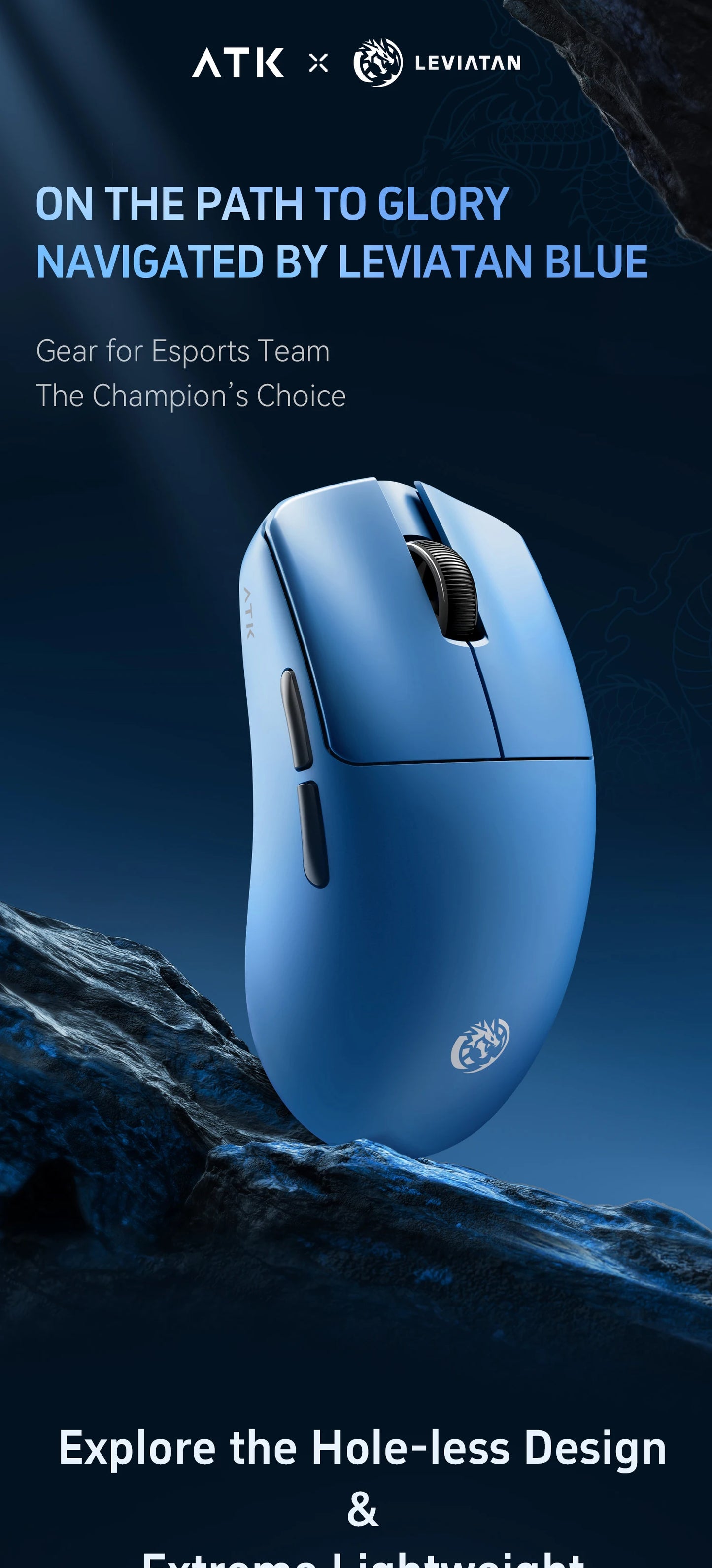 ATK BlazingSky F1 Extreme Ασύρματο Gaming Ποντίκι PAW3950 Ultra Dual-Mode 8000Hz 35g Ελαφρύ Ποντίκι E-sports FPS