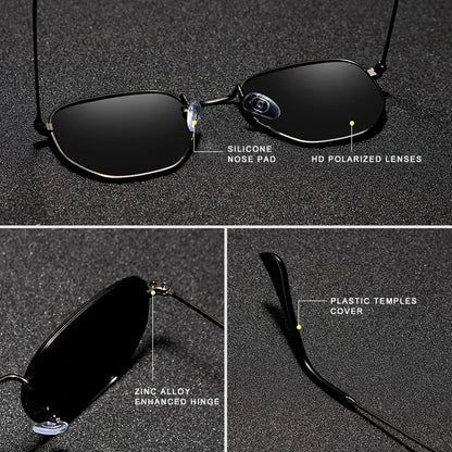 KINGSEVEN Brand Reflective Sunglasses Men Hexagon Retro Sun glasses Leisure Glasses Oculos Gafas De Sol Shades