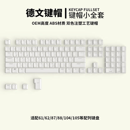 104 Tasten Koreanische, französische, russische, spanische und deutsche hintergrundbeleuchtete Tastenkappen für mechanische Tastaturen mit MX-Switches, OEM-Profil, ABS-Keycaps, DIY
