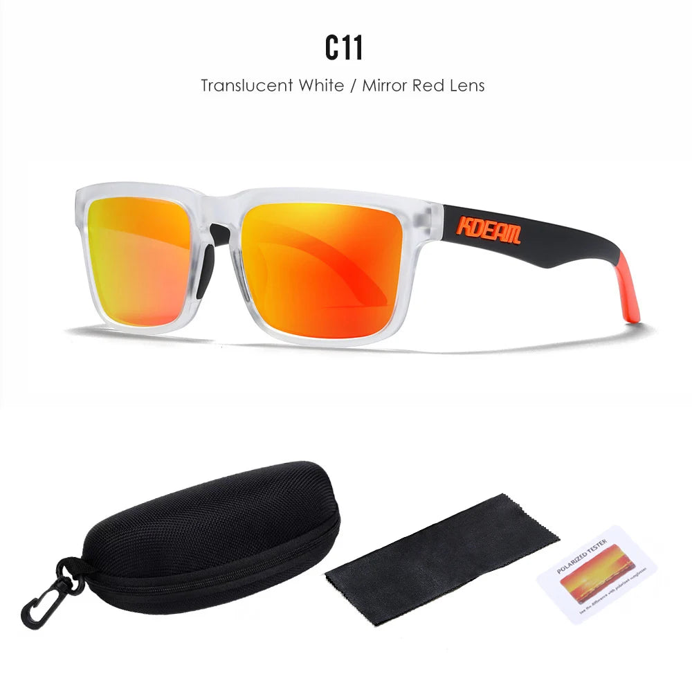 Kdeam High Quality Original Brand Design Polarized Sunglasses for Women Men Fashion Unisex  Trendy Outdoor Eyewear For Couple