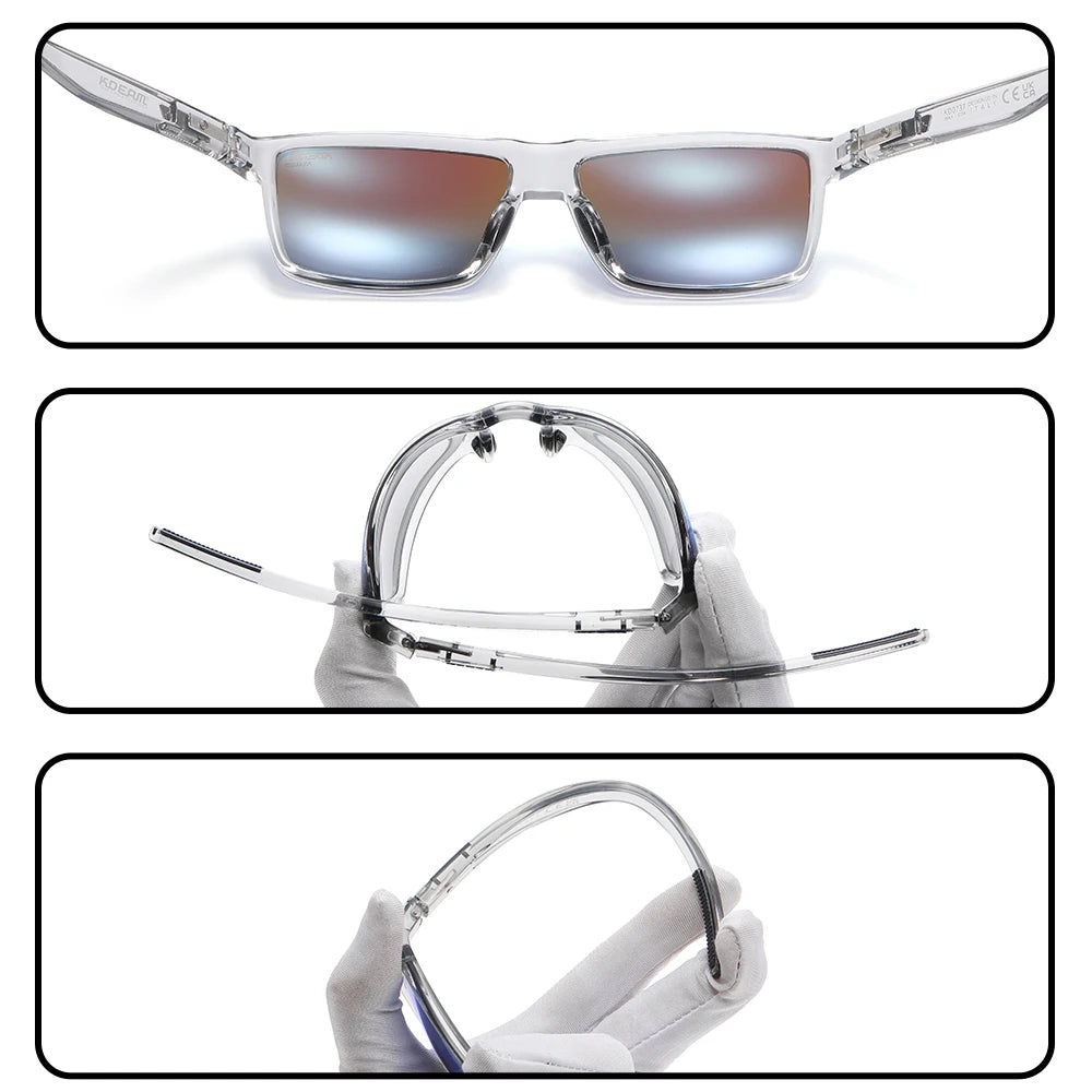 KDEAM Oversized Men's Sunglasses Polarized TR90 Big Size Sun Glasses Width 160mm Protective Case Included KD0737 MAX