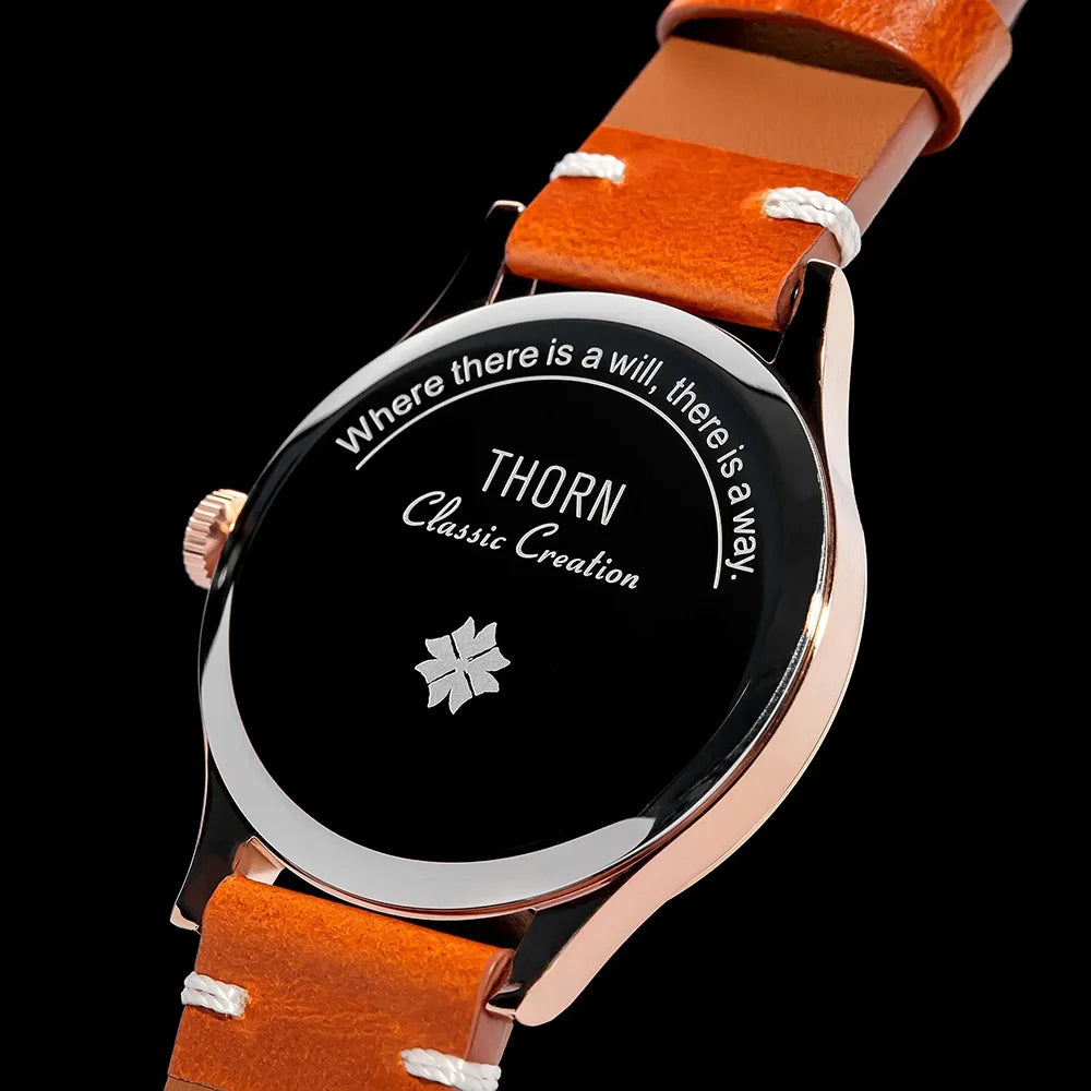 Thorn T001 Quartz Watch Fashion Sapphire Waterproof Grilled Men Watch VD78 Movement 316L Stainless Steel Business Luxurys Watch