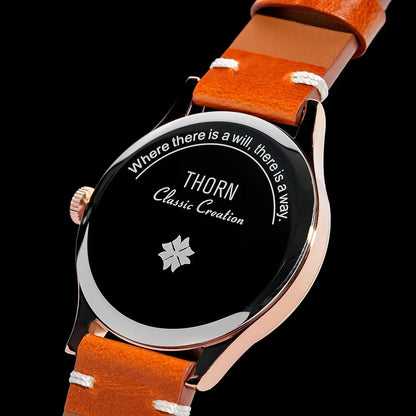 Thorn T001 Quartz Watch Fashion Sapphire Waterproof Grilled Men Watch VD78 Movement 316L Stainless Steel Business Luxurys Watch
