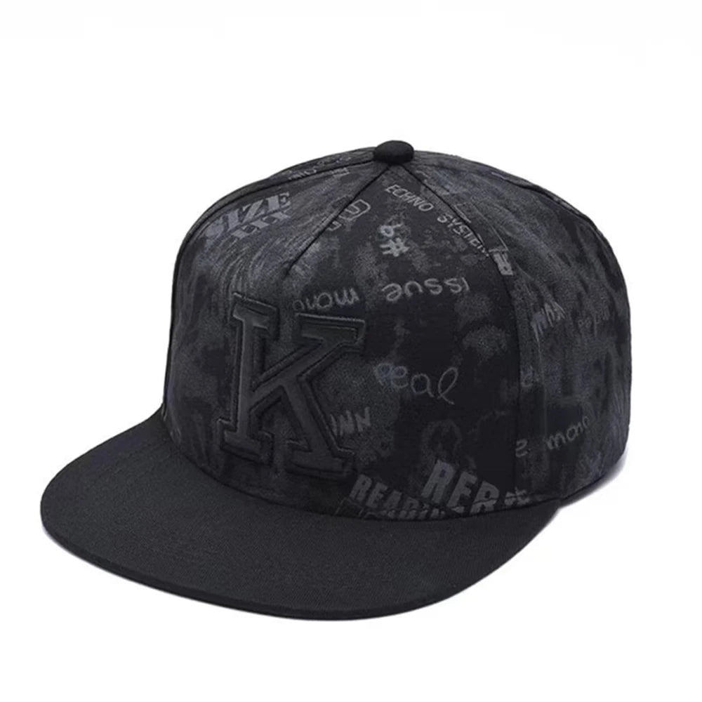 Men's Letter Embroidery All-match Flat Brim Baseball Cap Ladies Summer Hip Hop Hats Outdoor Shade Adjustable Casual Peaked Caps