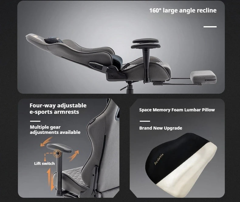 Office Ergonomic Gaming Chair Computer Desk Chair with Armrests, Comfortable Ergonomic Gaming Chair for Home Office, Bedroom & Gaming Room, Technology Fabric Executive Chair