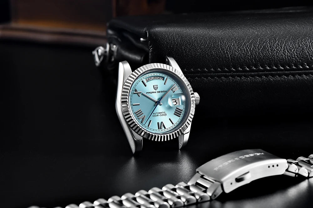 2026 New PAGANI DESIGN Enamel Dial DD36 Luxury Silver Gold Automatic Watch For Men AR Sapphire Crystal Mechanical Wristwatch Men