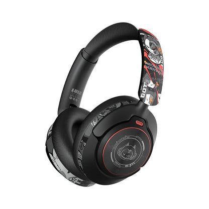 Casque de jeu, écouteurs Bluetooth, Bluetooth 5.4, ANC -42dB, faible latence 38ms, haut-parleur 40mm, batterie 125H, graffiti en relief 3D