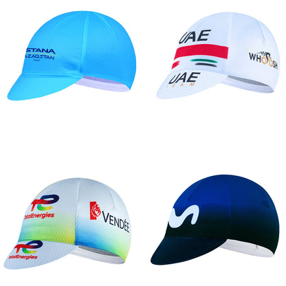 Blue 2026 UAE Cycling Hat MEN'S Summer Classic Cycling Caps Quick Dry BIG M Bike Mountain MTB Racing Bicycle Hat Under Helmet