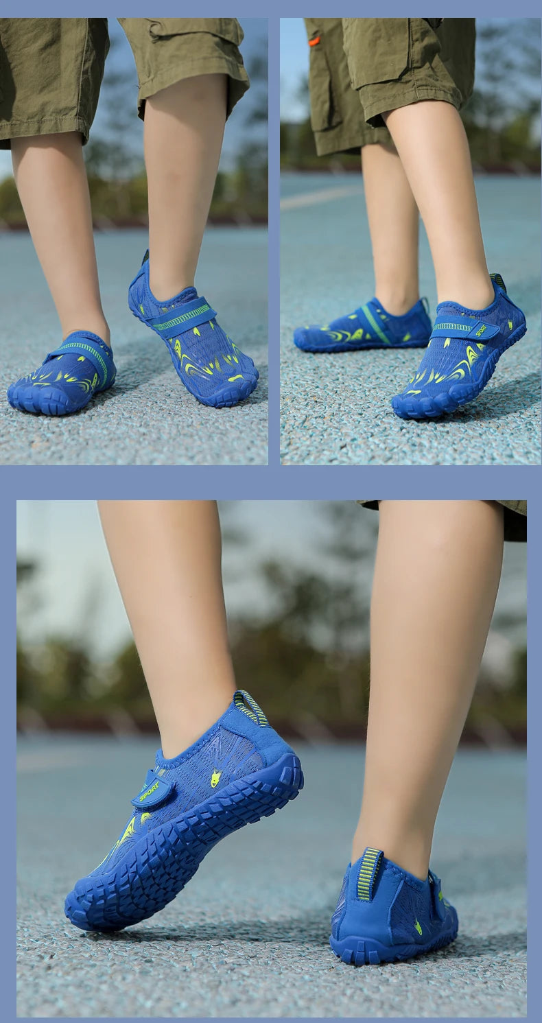 NOWE dziecięce buty plażowe do szybkiego nurkowania dla chłopców i dziewczynek Qianjiang, buty do pływania, buty na podłogę do fitnessu w pomieszczeniach, buty łazienkowe 29-38#
