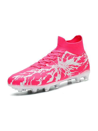 Chaussures de football AG FG pour hommes adultes, légères, en PU, avec crampons en caoutchouc à haute adhérence, pour les entraînements et les matchs de football en extérieur.