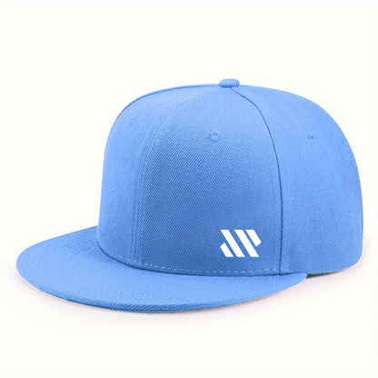 Czapka baseballowa z białym logo, unisex, regulowana, oddychająca, z płaskim daszkiem, lekka czapka outdoorowa i podróżna, nakrycie głowy