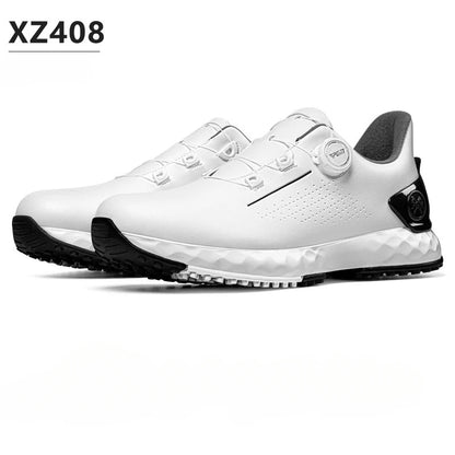 PGM Men's Golf Shoes, Comfortable Cushioned Sneakers with Knobs, Lace-Up, Waterproof and Anti-Slip, Height Increase XZ408