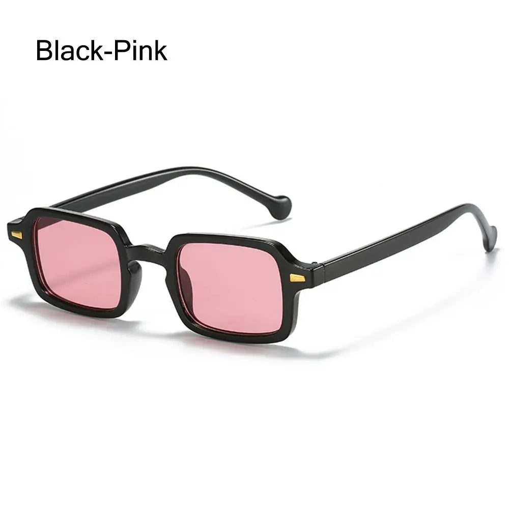 Fashion Square Sunglasses Women New Retro Rivets Decoration Glasses  Men Leopard Blue Sun Glasses Gradient Shades UV400
