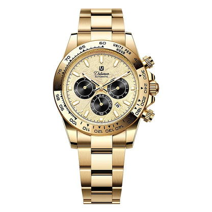 Watch For Men Luxury Stainless Steel Clock Fashion Casual Multi-functional Design Automatic Mechanical Wristwatch