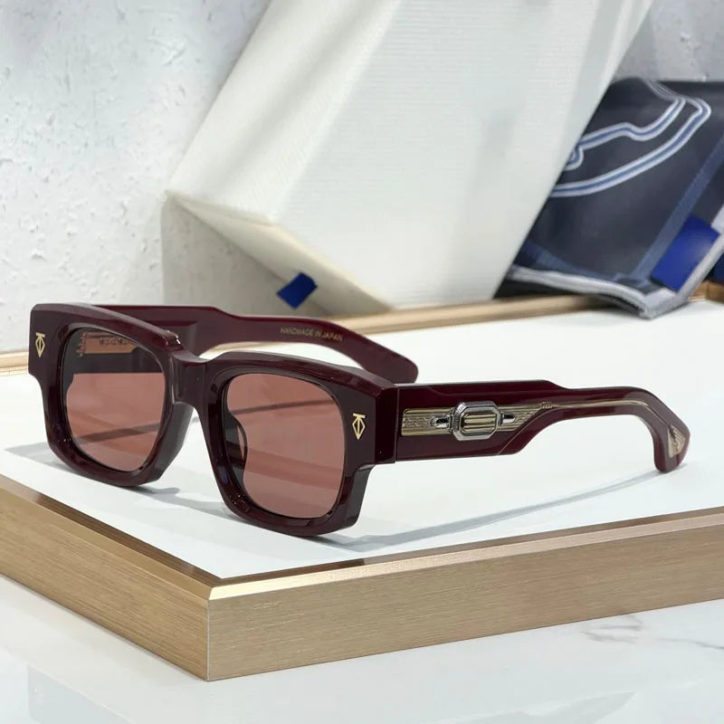DUSENBERG Handmade Sunglasses Thick Heavy Acetate UV400 High Quality for Men Women Classical Vintage Prescription with Case