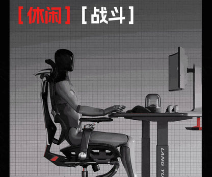 Ergonomic Office Chair with Wheels, Adjustable Desk Chair with Armrests, Comfortable Swivel Gaming Chair, Lumbar Support Executive Chair for Home Office