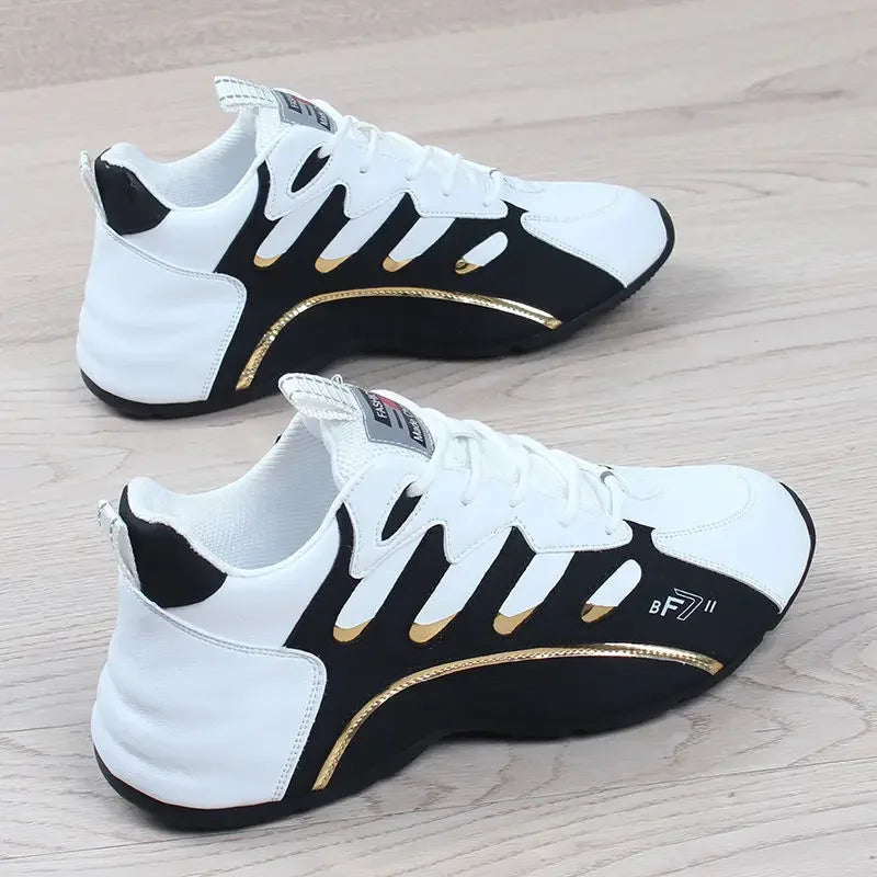 Ténis casuais para homem, leves, macios e respiráveis, vulcanizados, em couro macio, Zapatillas De Mujer