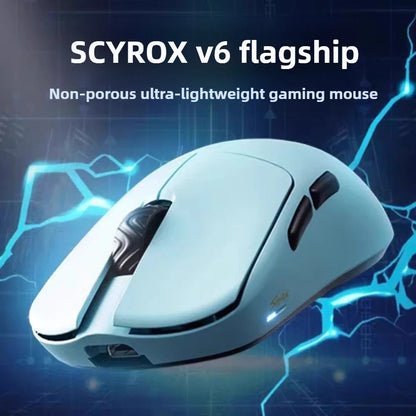 SCYROX V6 neporézna bezdrôtová esports myš 40g 750IPS s 8k prijímačom, rýchlou odozvou 3950, vysokokvalitná 8KHz herná myš