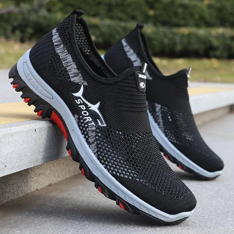 Męskie letnie trampki Sportowe męskie buty z siateczki Oddychające buty sportowe Płócienne lekkie trampki Tanie buty Wyprzedaż
